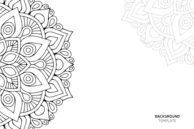 Ornamento bella carta con mandala