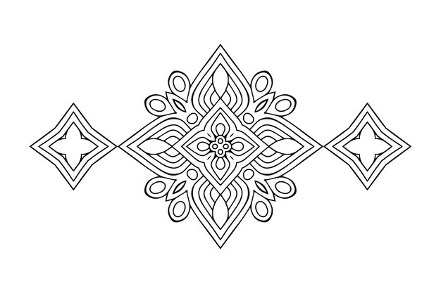 Ornament beautiful outline mandala. Geometric 