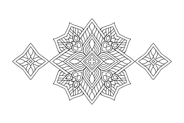 Ornament beautiful outline mandala. Geometric 