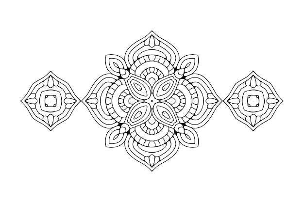 Ornament beautiful outline mandala. Geometric 