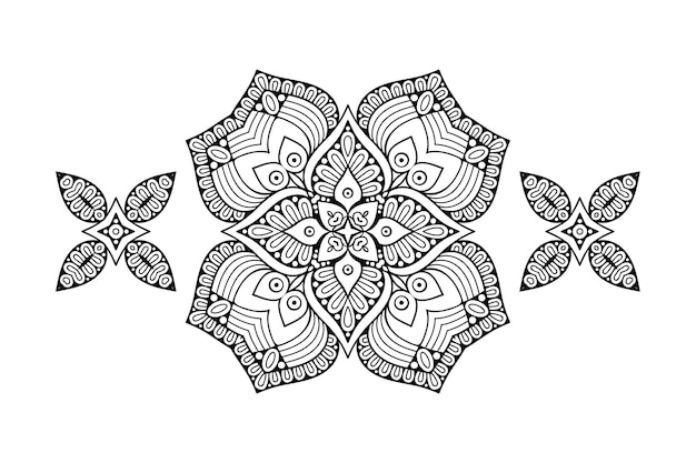 Ornamento bellissimo contorno mandala. geometrico