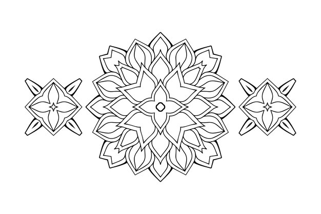 Ornament beautiful outline mandala. Geometric 