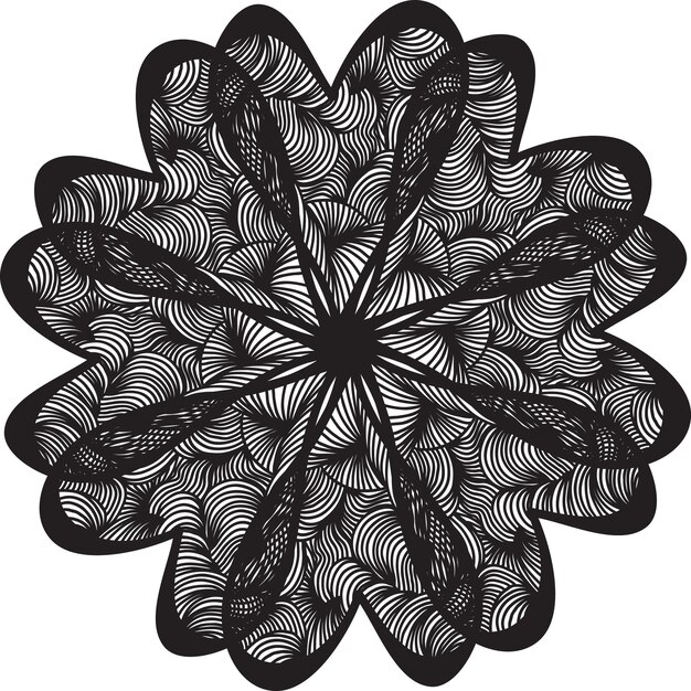 Ornament black mandala