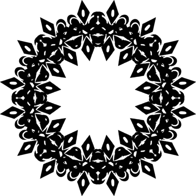 Ornament black mandala