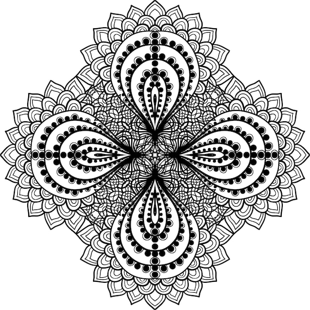 Vector ornament black mandala