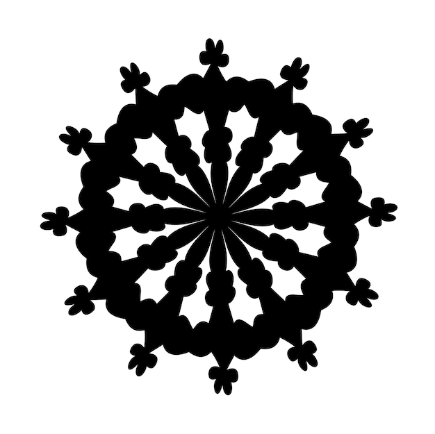 Vector ornament black mandala