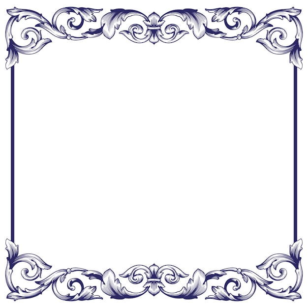 Vector ornament border frame