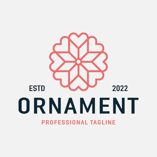 Ornament Flower Logo Designs Template