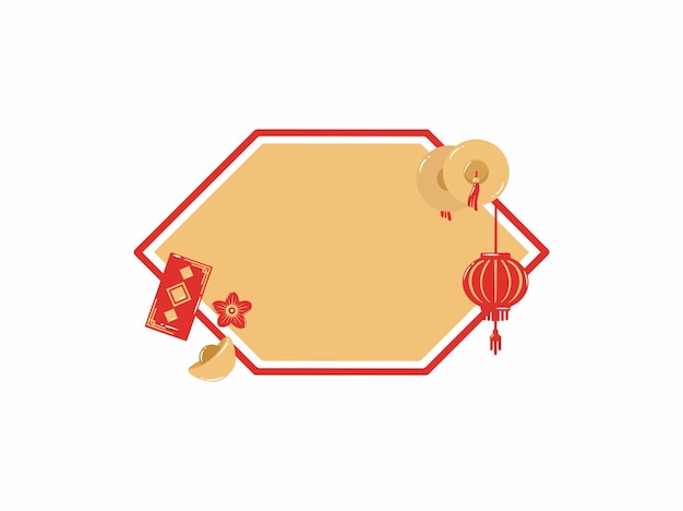 Ornament Frame Background Chinese New Year