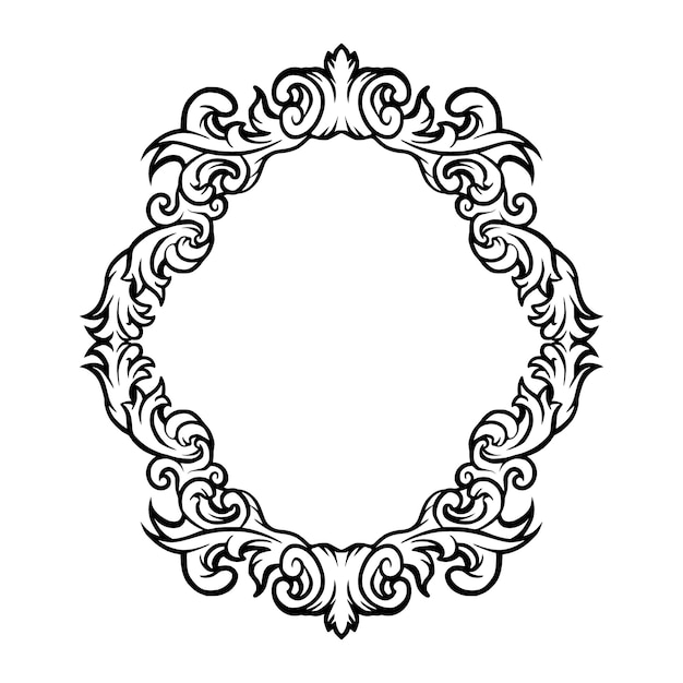 Ornament frame vector design