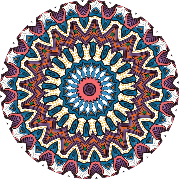 Ornament Kleurenkaart Met Mandala. Geometrisch cirkelelement gemaakt in. Perfecte kaarten voor elk ontwerp