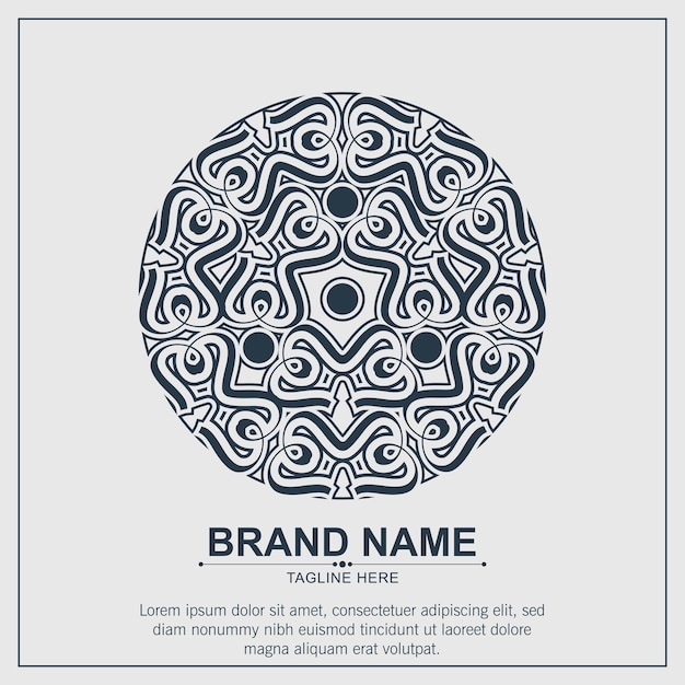 Ornament kunst logo ontwerpsjabloon