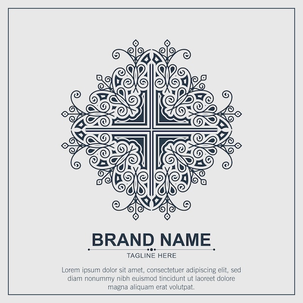 Ornament kunst logo ontwerpsjabloon