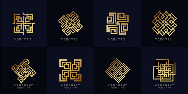 Ornament logo set collectie.