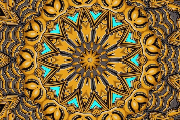 Ornament mooi naadloos patroon met mandalaillustratie
