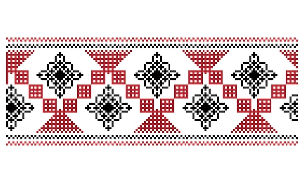 Орнамент украинской вышивки векторная иллюстрация