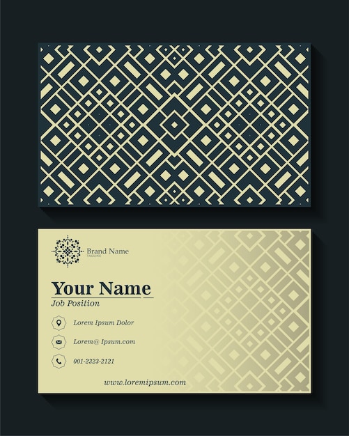 Ornament pattern business card design