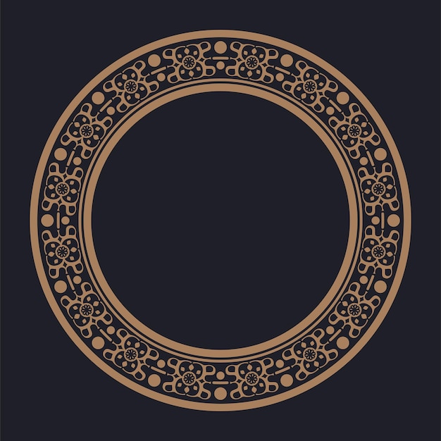Ornament pattern circle border design