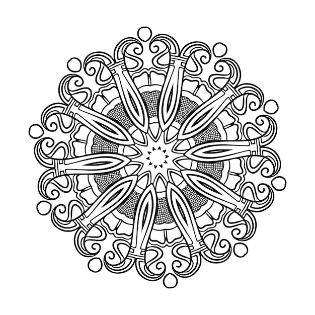 Ornament ronde set met mandala Geometrisch cirkelelement gemaakt in vector