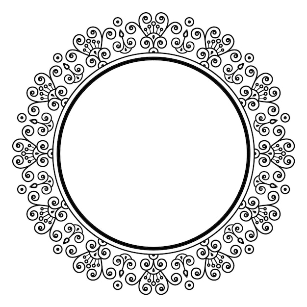 Ornament round frame