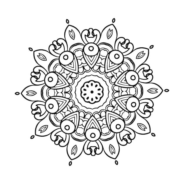 Ornament round set with mandala Geometric circle element made in vector