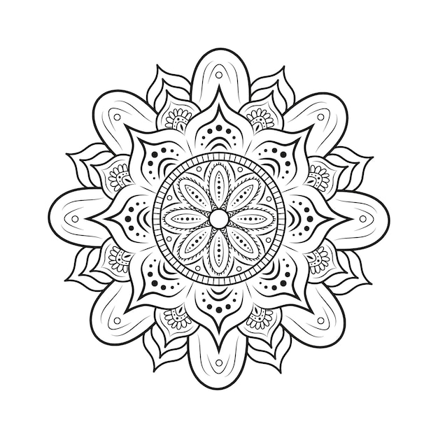 Ornamento rotondo con mandala