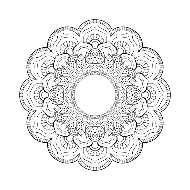 Ornamento rotondo con mandala