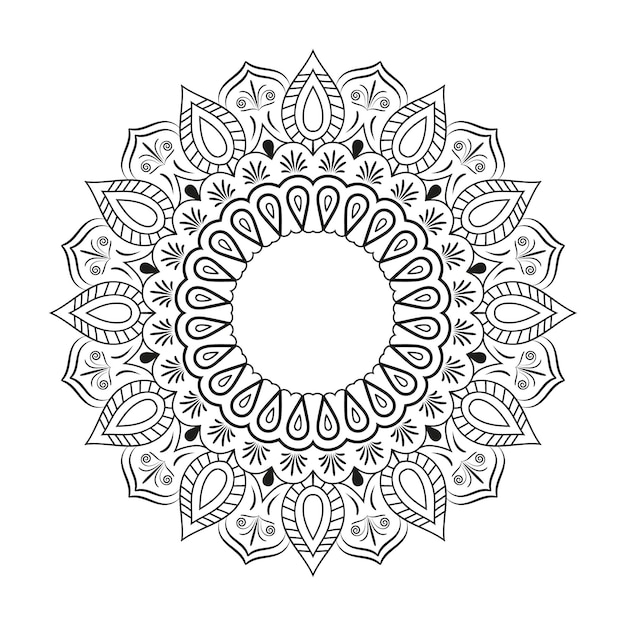 Ornamento rotondo con mandala