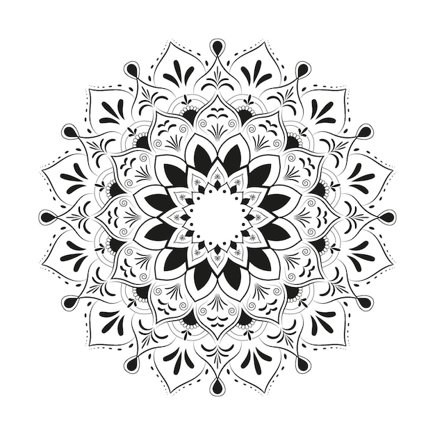 Ornamento rotondo con mandala