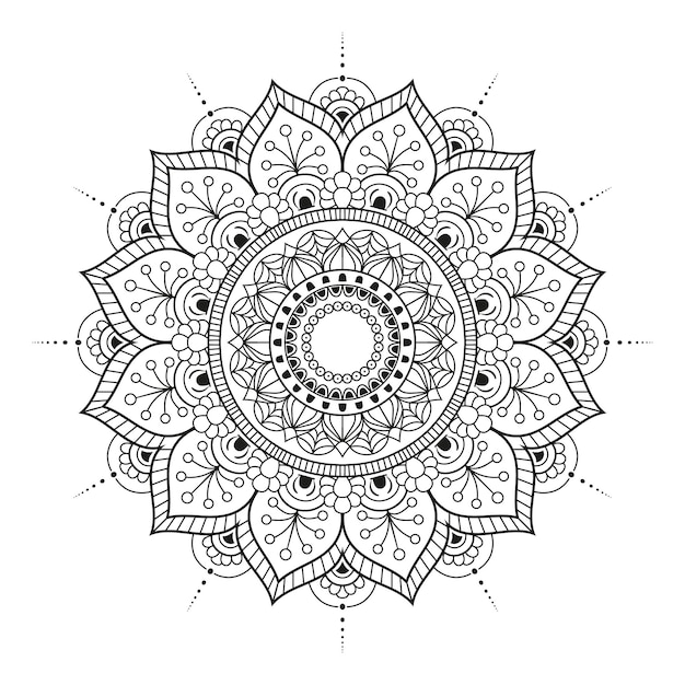 Ornamento rotondo con mandala