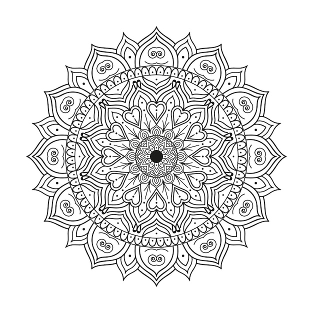 Ornamento rotondo con mandala