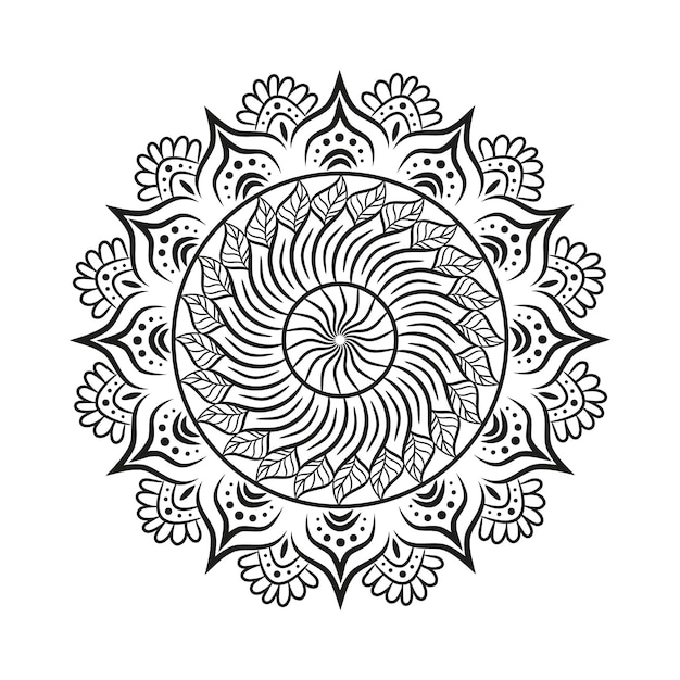 Ornamento rotondo con mandala