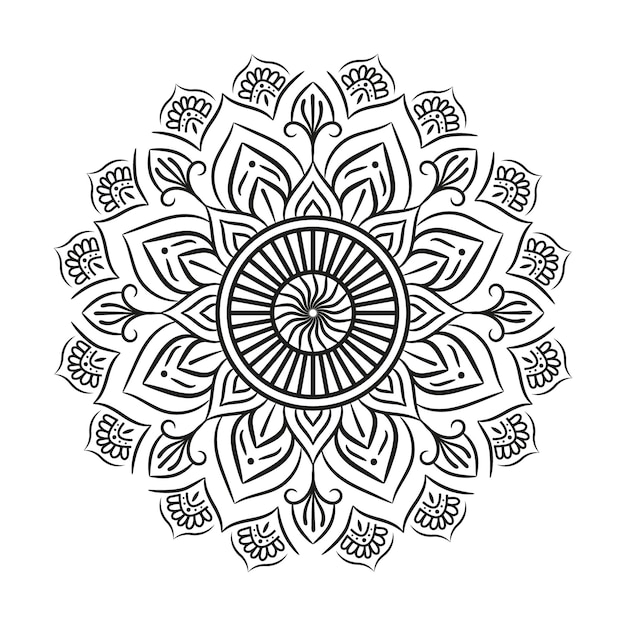 Ornamento rotondo con mandala