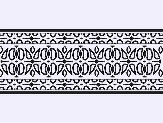 Ornament style ethnic seamless borders