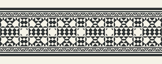 Ornament style ethnic seamless borders