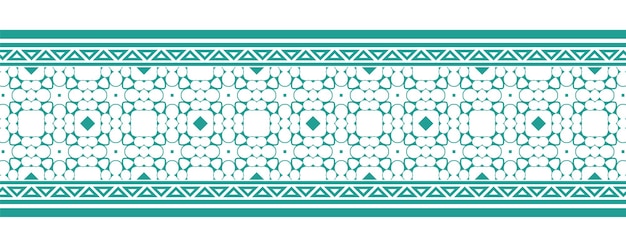 Ornament style ethnic seamless borders