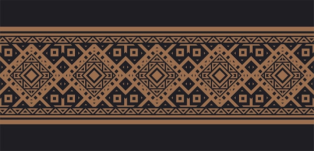 Ornament style ethnic seamless borders