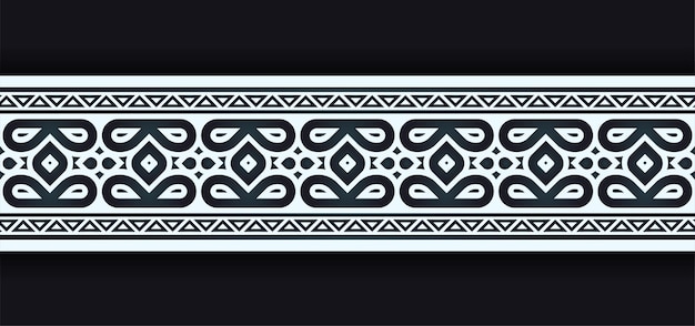 Ornament style ethnic seamless borders