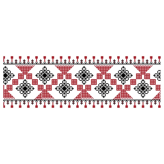 Ornament of Ukrainian embroidery Vector illustration