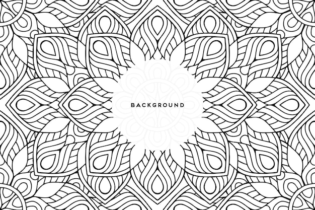 Vector ornamental background with geometric circular design