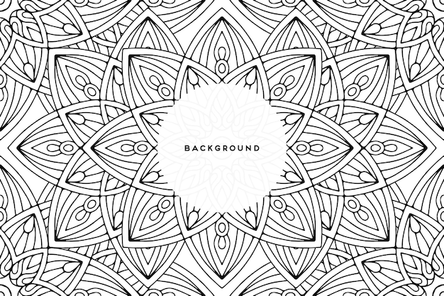 Vector ornamental background with geometric circular design