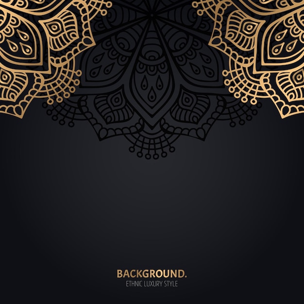 Vector ornamental beautiful background. golden motif.