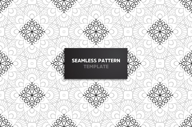 Ornamental beautiful seamless pattern with mandala.