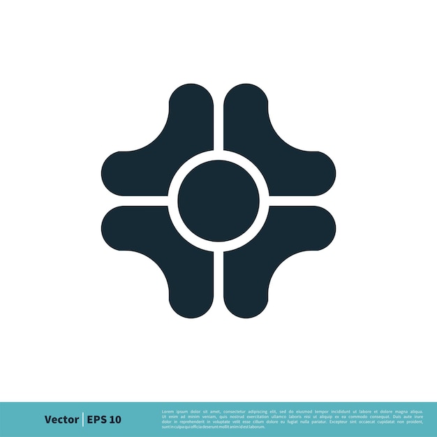 Декоративный цветок цветок значок векторный логотип шаблон иллюстрации дизайн вектор EPS 10