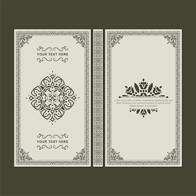 Ornamental book cover design