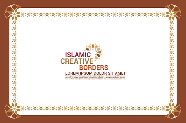 Декоративная рамка, рамка с бесшовными восточными формами арабески для приглашений и поздравительных открыток.