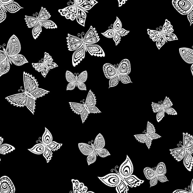 Ornamental butterflies pattern