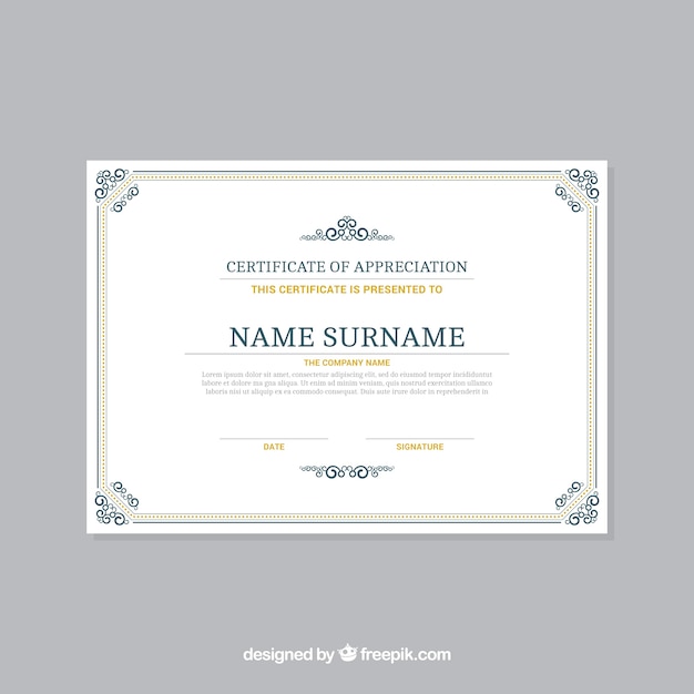 Vector ornamental certificate border template