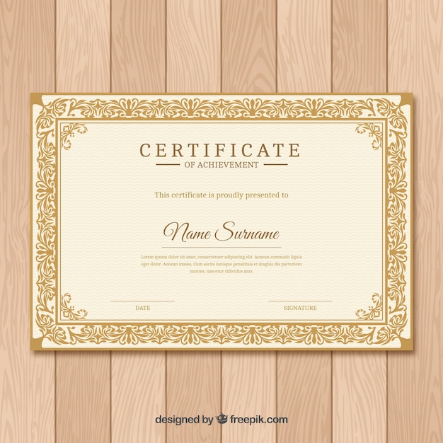 Ornamental certificate border