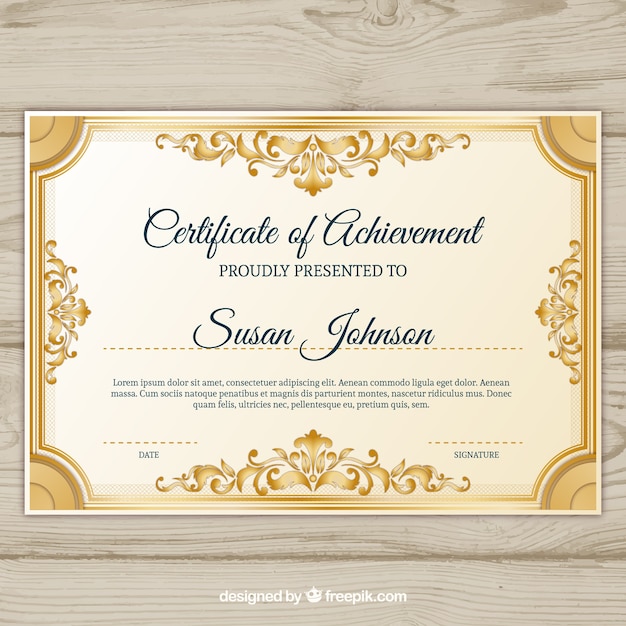 Ornamental certificate border